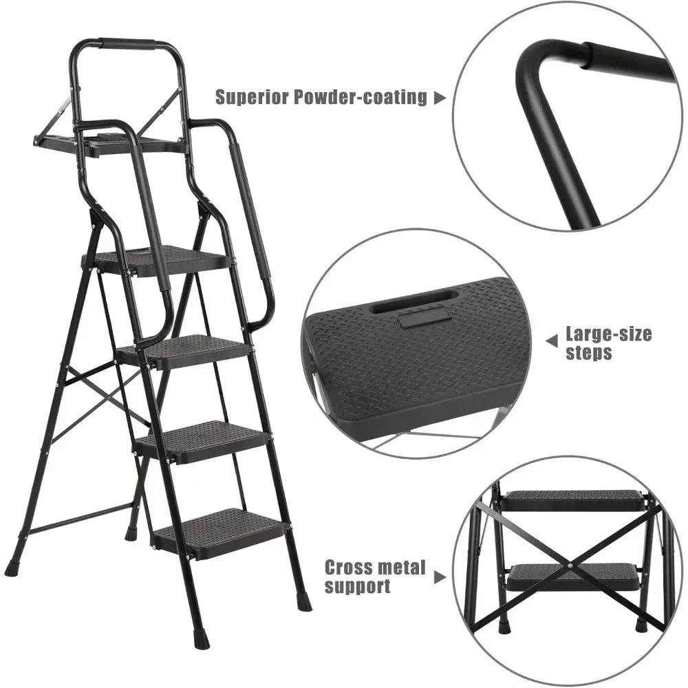 4 Step Ladder with Handrails