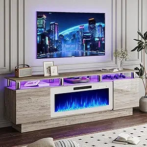 70" Modern Fireplace TV Stand with 36" Electric Fireplace