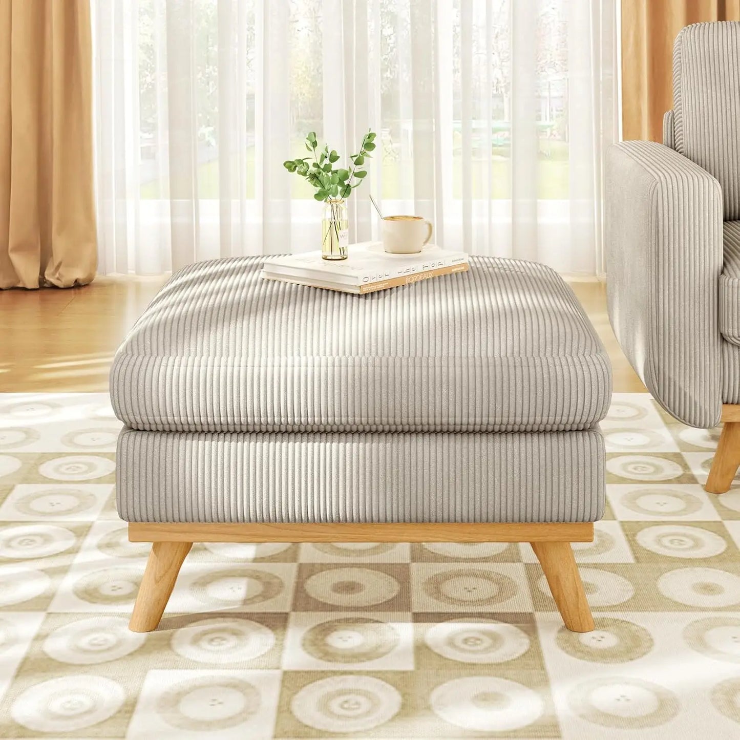 68" Loveseat Sofa - Green, Comfy Corduroy