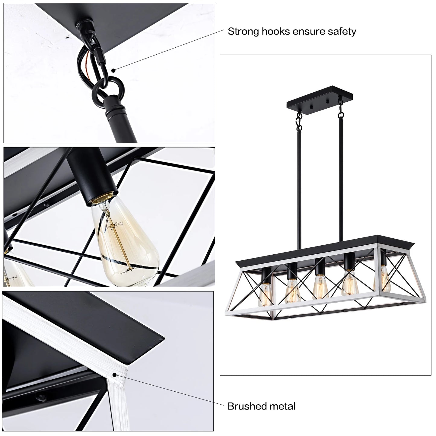 5-Light Farmhouse Chandeliers