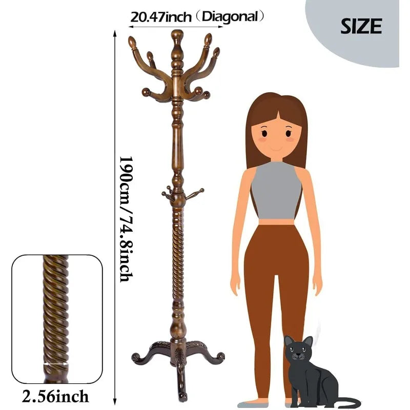Natural Wood Coat Stands
