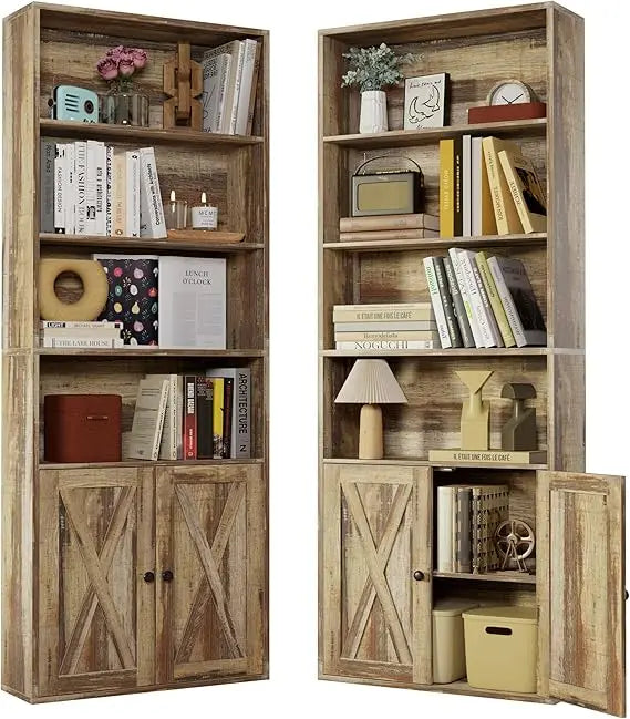 Industrial Bookshelves and Bookcases with Doors