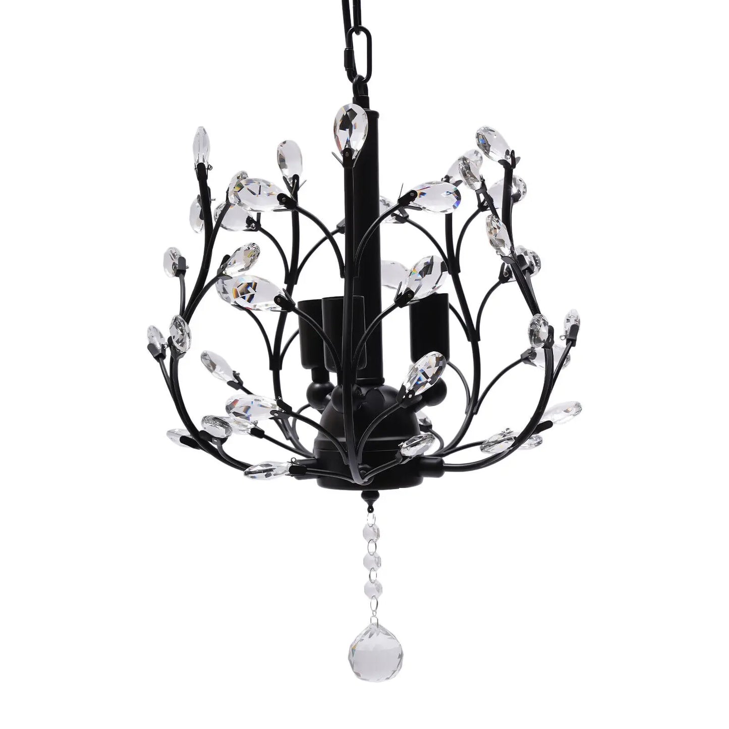 Vintage 3 Light Small Crystal Chandelier
