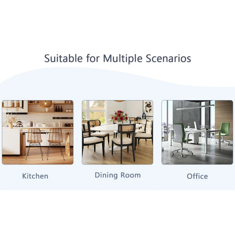 Black Marble-Patterned Slab Dining Table