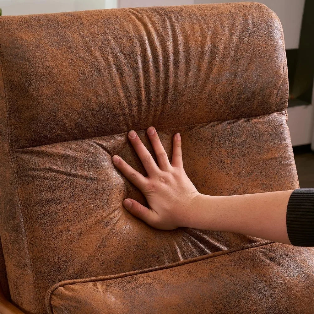 High Back Microfiber Rustic Accent Chair