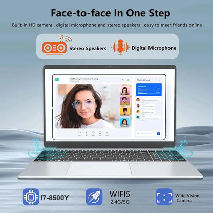 2025 15.6" Windows 11 Pro Laptop Intel Core i7 8500Y 16GB