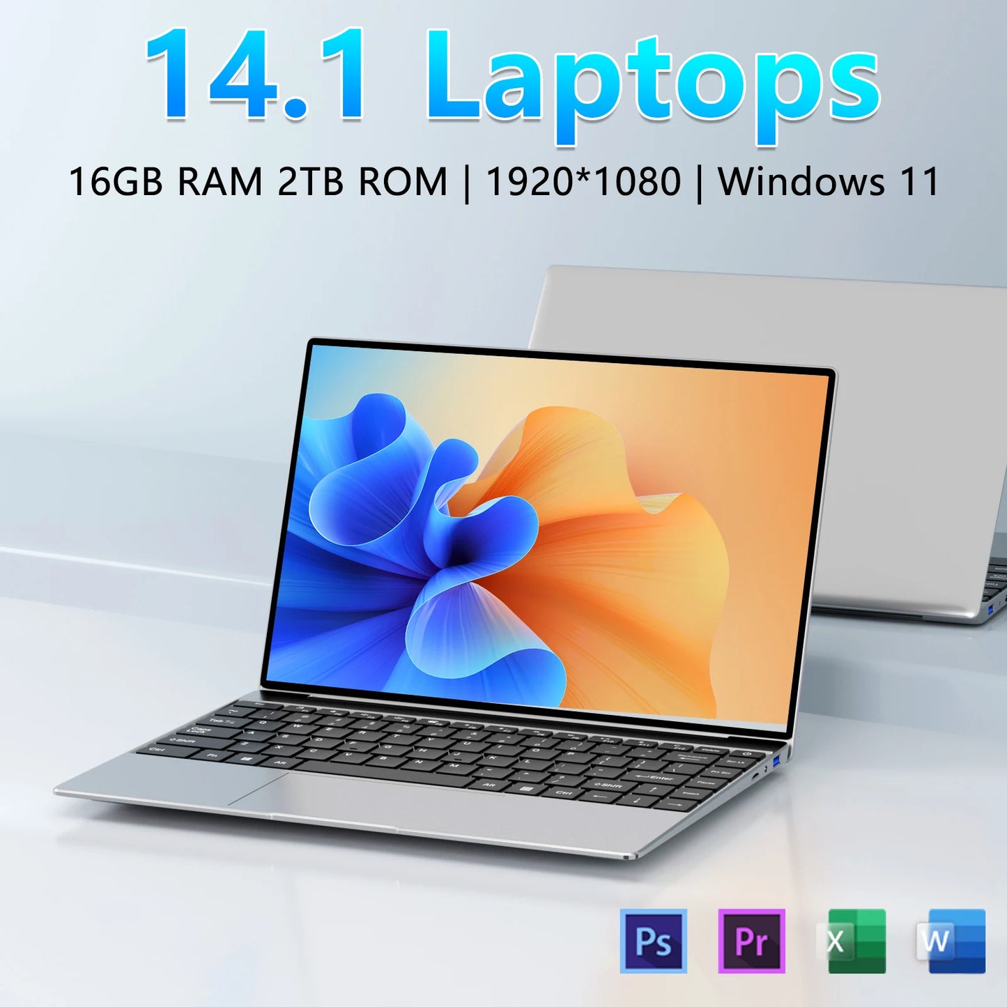 Ultra-Slim Laptop 14.1' FHD Anti-Glare Intel CPU 16 GB