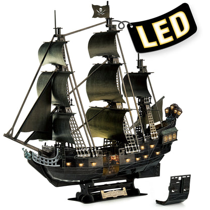 3D Puzzle for Adults LED Pirate Ship