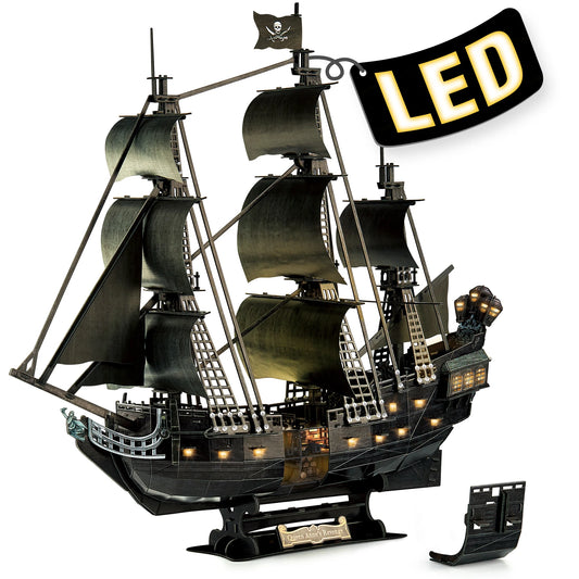 3D Puzzle for Adults LED Pirate Ship