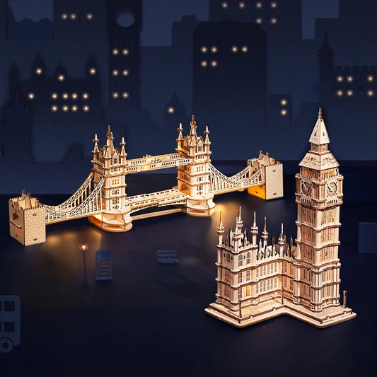 Wooden Puzzle 3D Tower Bridge or Big Ben