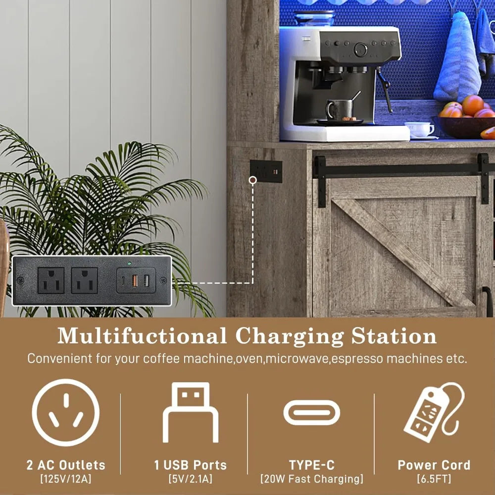 74" Tall 63" Wide Larg Bar Cabinet