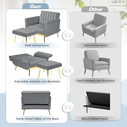 Accent Chair with Adjustable Backrest