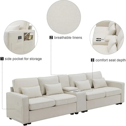 Sectional Sofa with Console