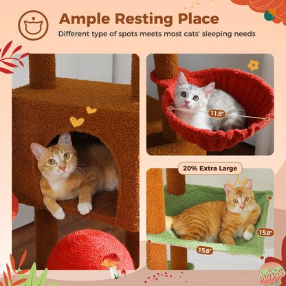 Adjustable 230-252cm Cat Tree