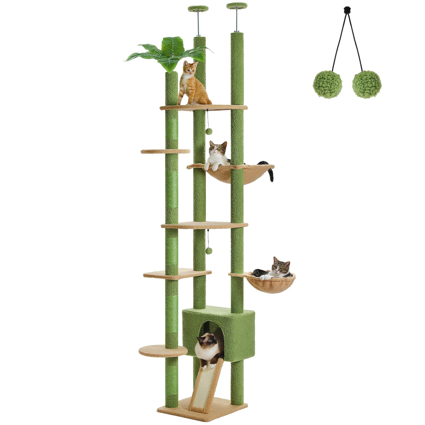 Adjustable 230-252cm Cat Tree