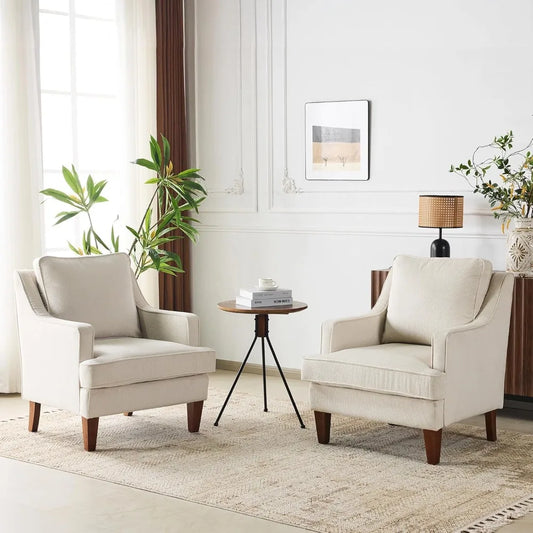 Mid-Century Accent Chairs Set of 2
