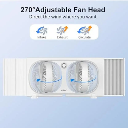 Twin Window Fan 9"