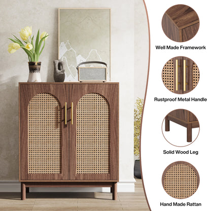 Tribesigns Set of 2 Rattan Sideboard Buffet