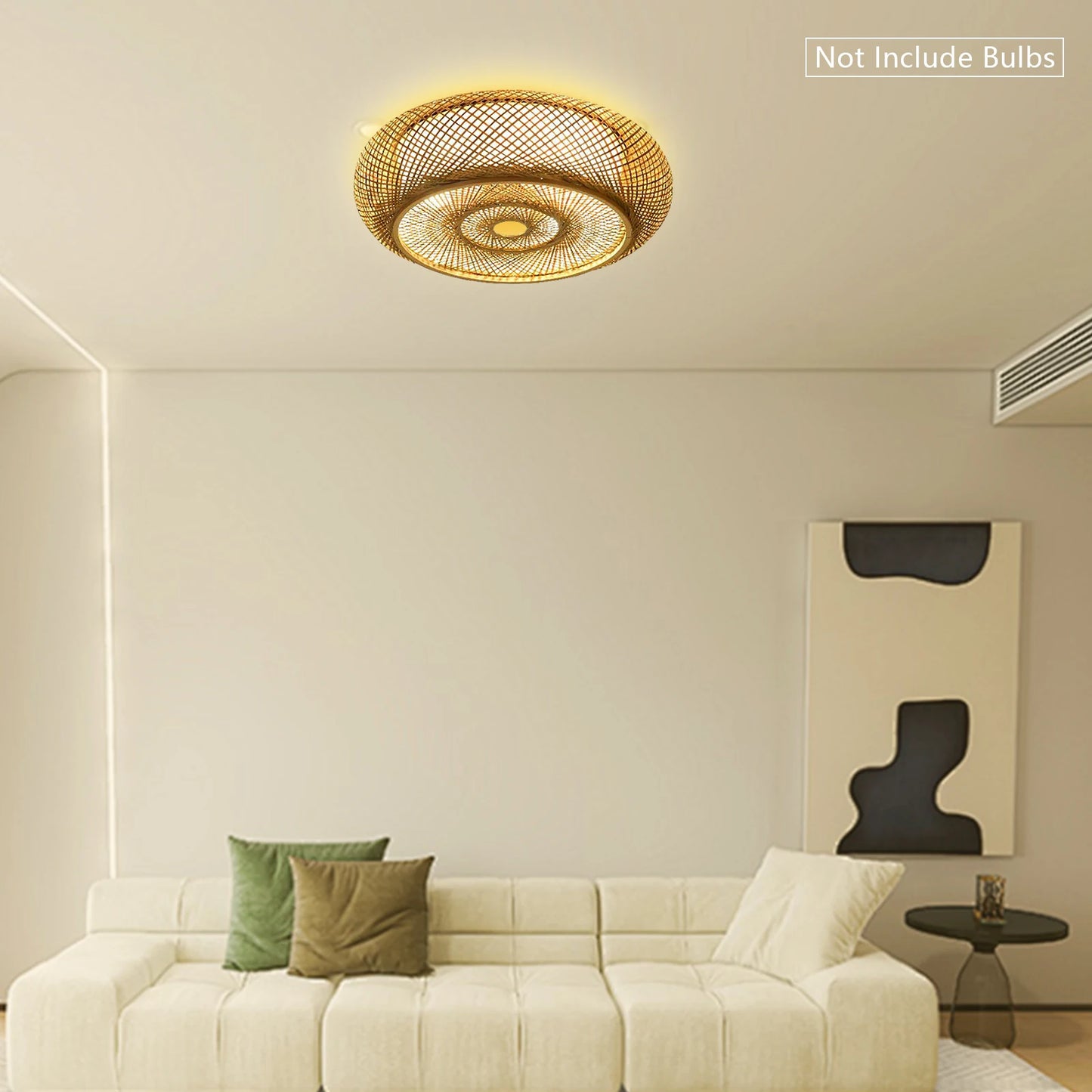 Rattan Ceiling Light Fixture