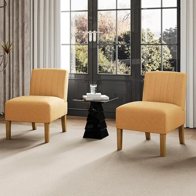 Armless Accent Chairs Set of 2