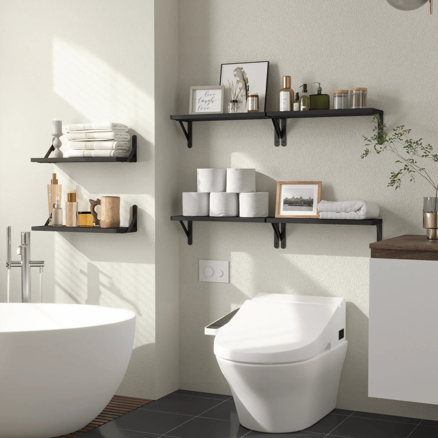Rustic Floating Shelves for Wall