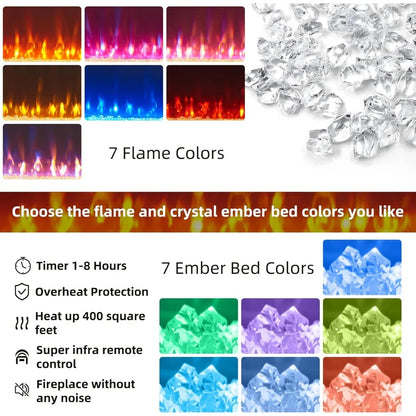 Fireplace TV Stand for 80 Inch TV