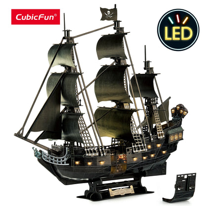 3D Puzzle for Adults LED Pirate Ship