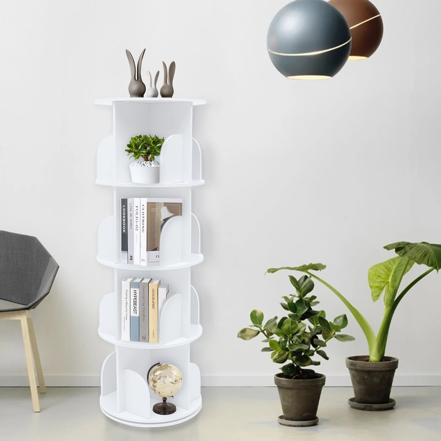 Bookcase with 360° Rotating Design