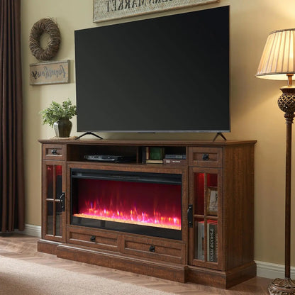 Fireplace TV Stand for 80 Inch TV