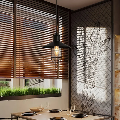 1 PC vintage metal glass chandelier