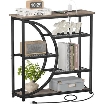 Console Table with Charging Station