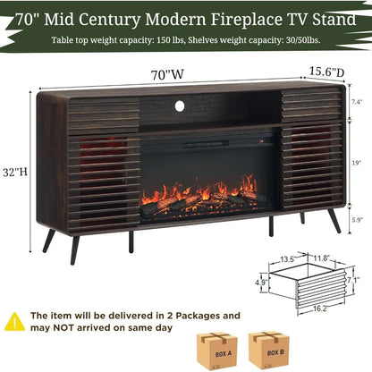 Fireplace TV Stand for 80 Inch TV