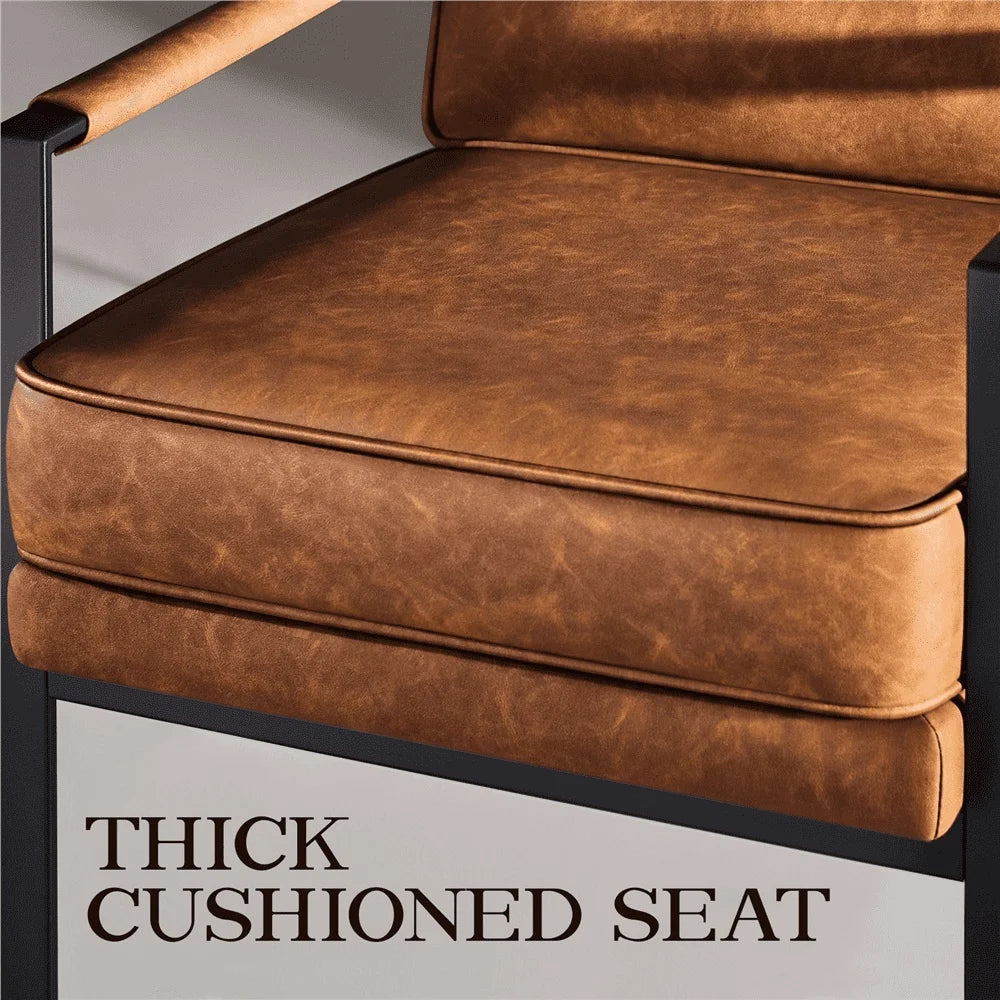 Modern Faux Leather Accent Chair