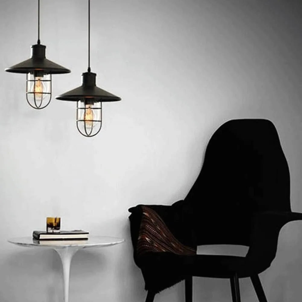 1 PC vintage metal glass chandelier