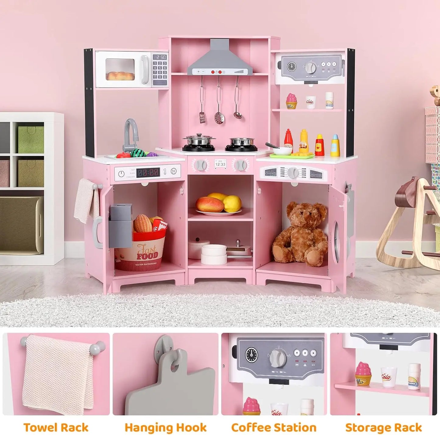Corner Play Kitchen for Kids