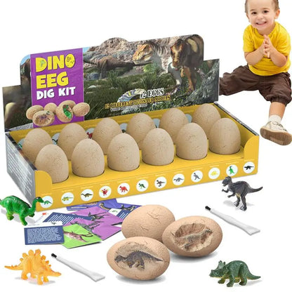 12Pcs Archeological Dig Up Dinosaur Egg