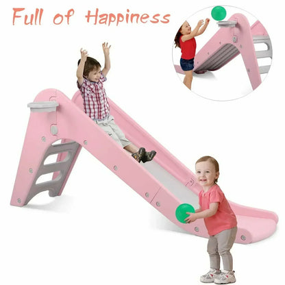 In/Outdoor Children's Slide and Basketball Hoop