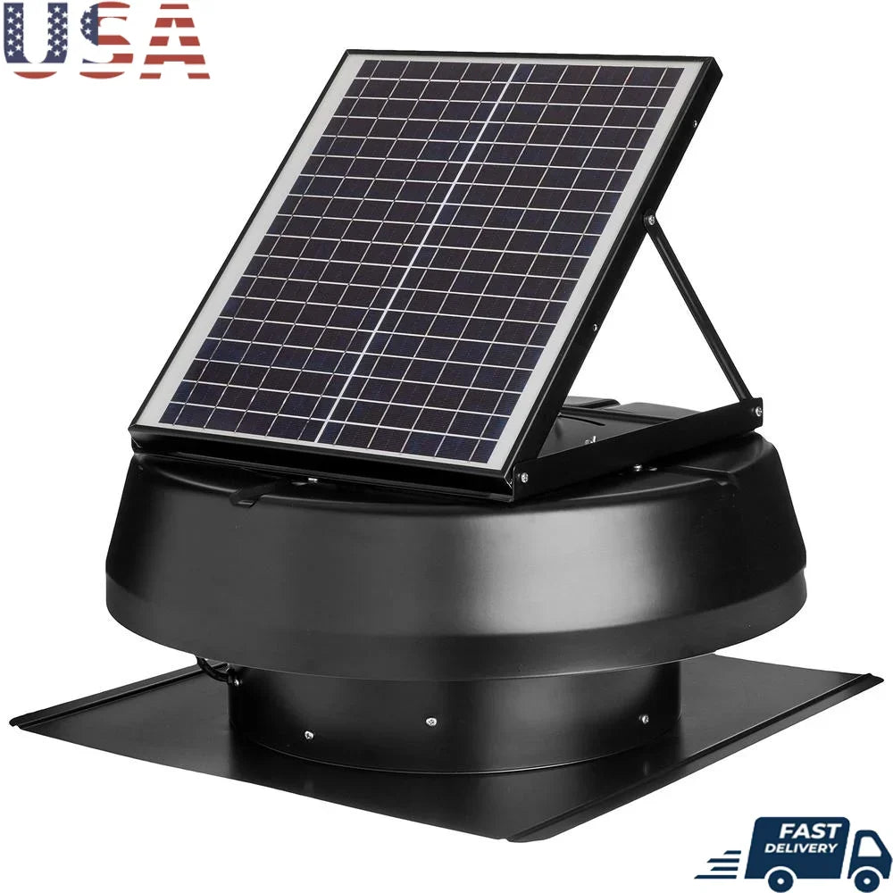 Hybrid Smart Solar Attic Exhaust Fan 14"