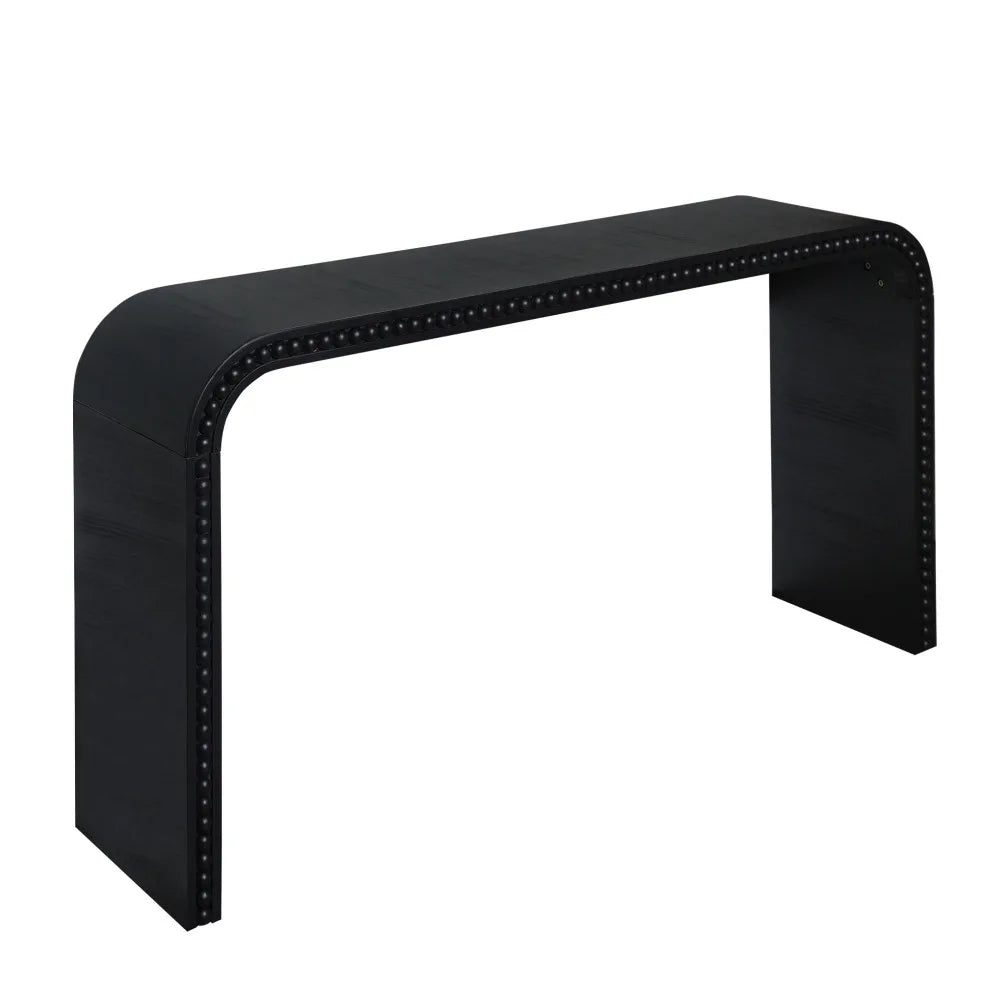 Black wooden game console table