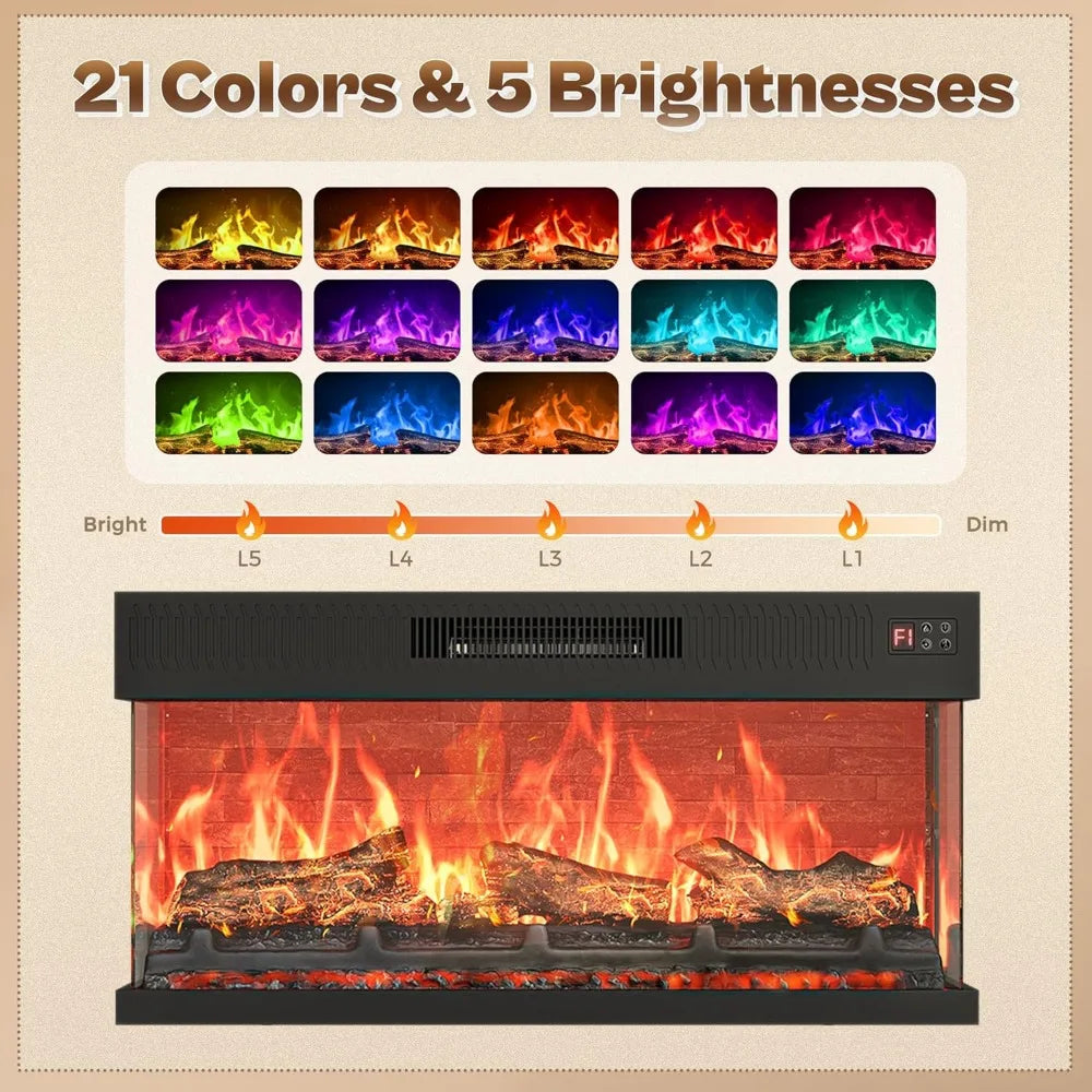 Fireplace TV Stand ,for 75 Inch TV