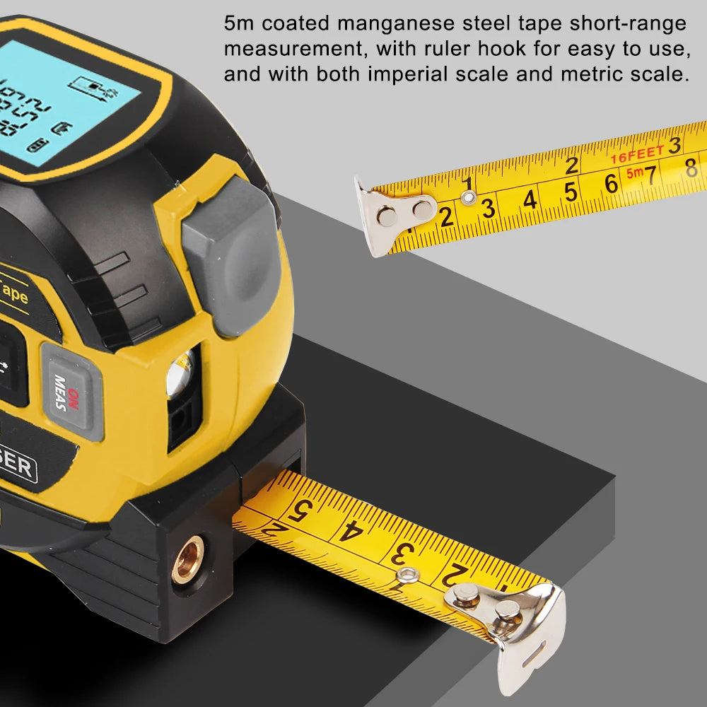 3 in 1 Display with Backlight Tape Measure