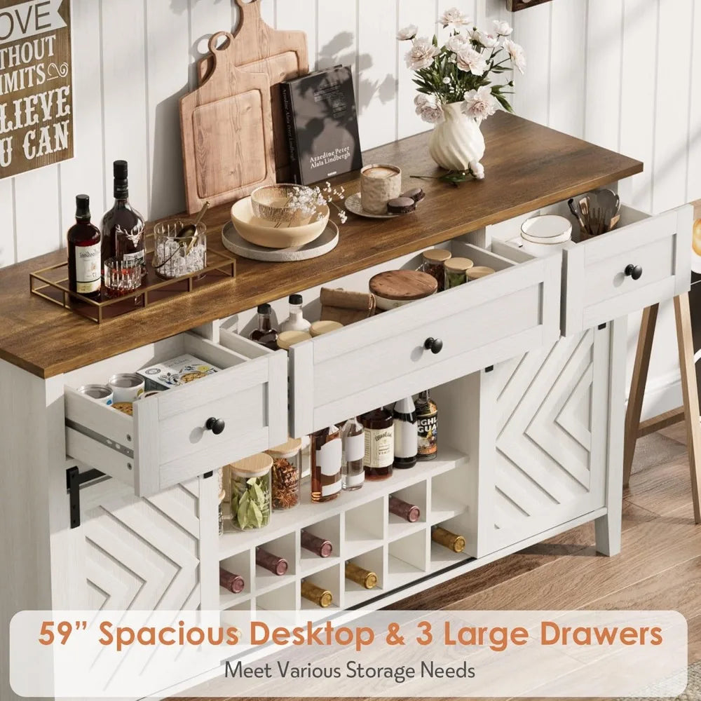 Farmhouse 59'' Buffet Cabinet