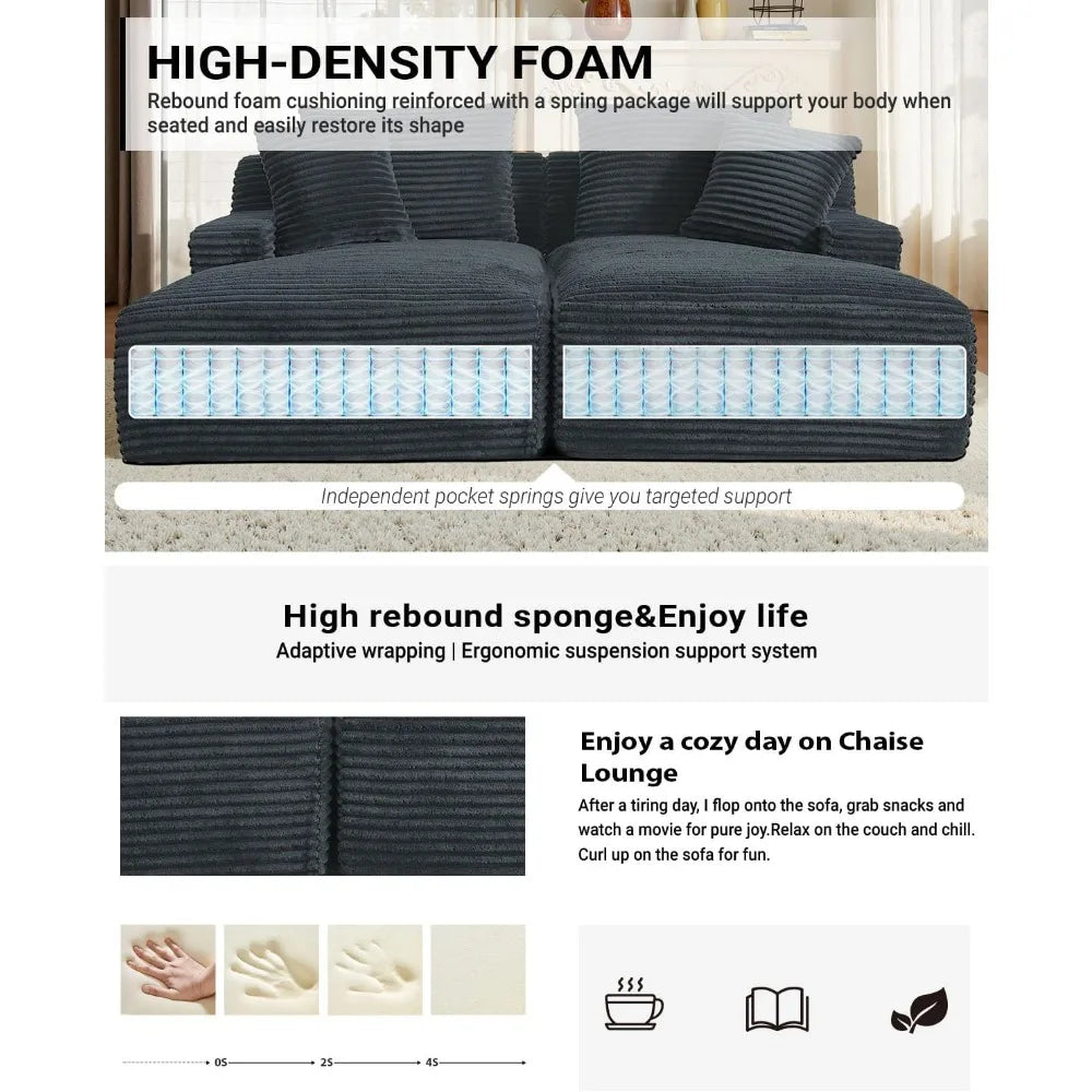 79 Inches Oversized Sectional Double