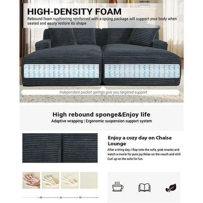 79 Inches Oversized Sectional Double