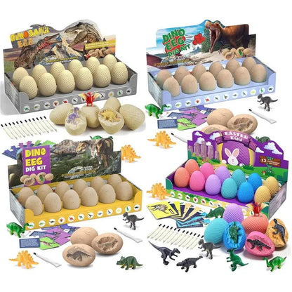 12Pcs Archeological Dig Up Dinosaur Egg