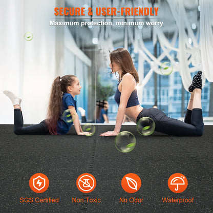 25 PCS 1/2 in Gym Floor Mats