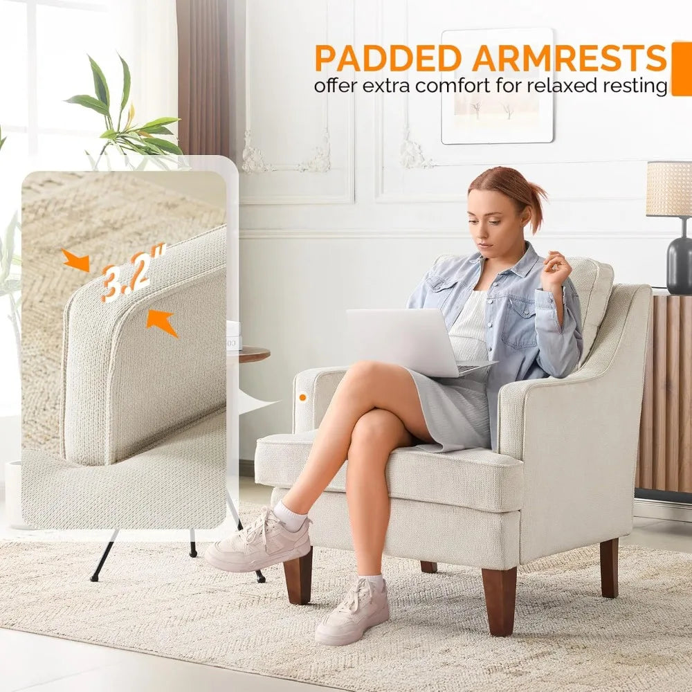 Mid-Century Accent Chairs Set of 2