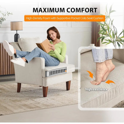 Mid-Century Accent Chairs Set of 2