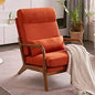High Back Microfiber Rustic  Accent Chair