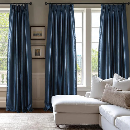 Faux Silk Taffeta Blackout Curtains